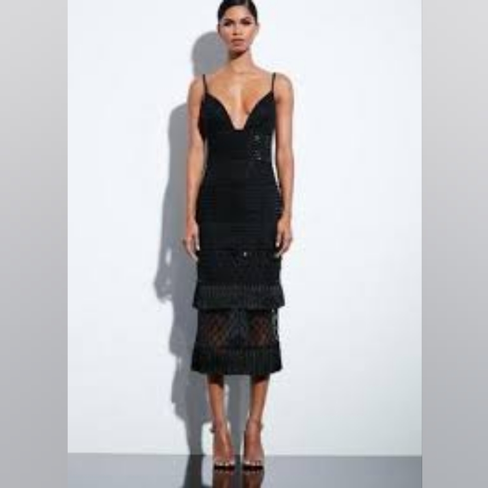 Missguided Peace + Love Embellished Midi Dress